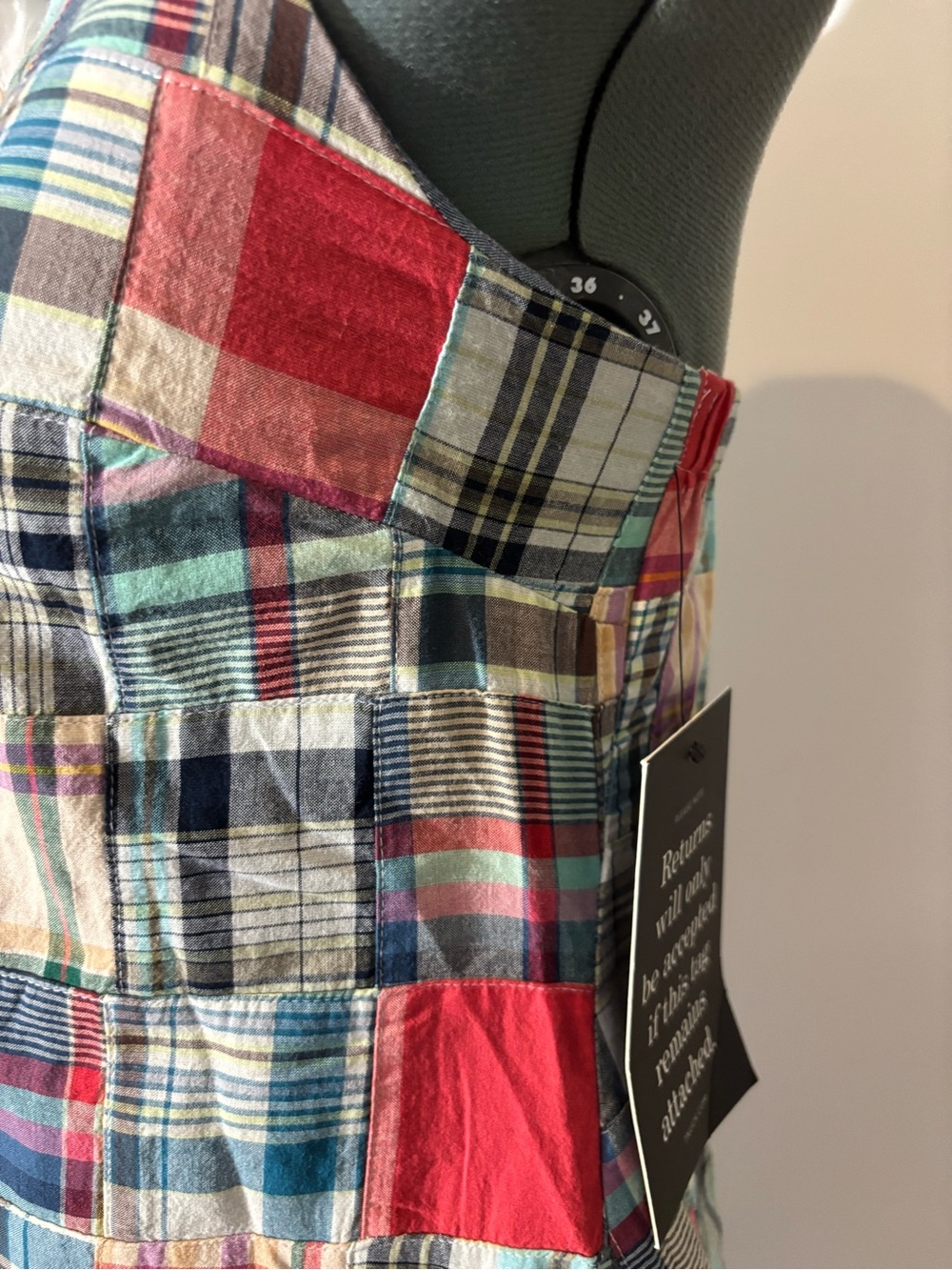 Tuckernuck Heritage Madras Jagger Maxi Dress Patchwork Halter NWT - Picture 12 of 13